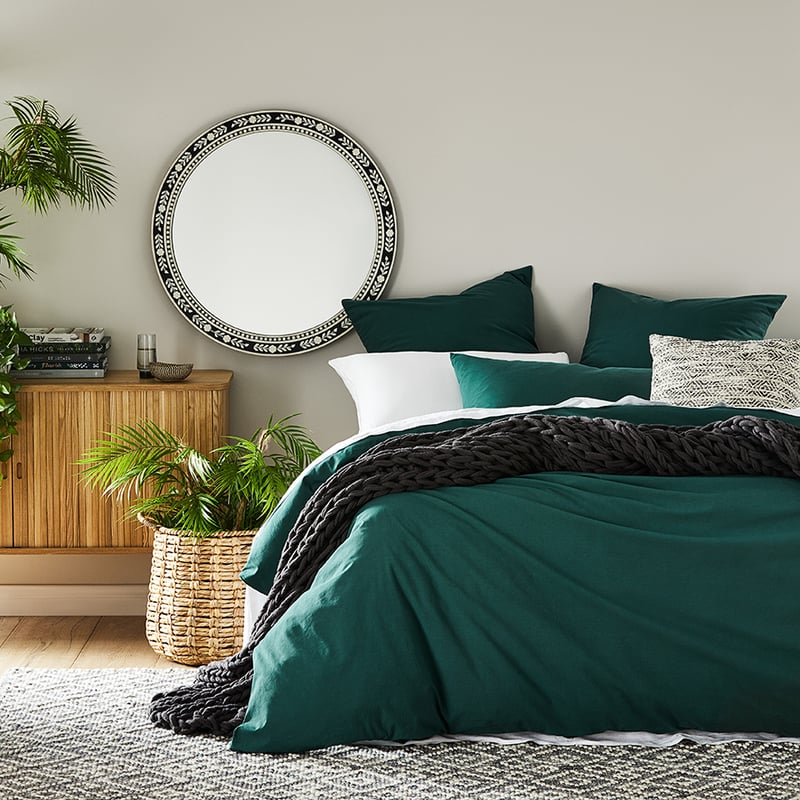 Stonewashed Cotton Lagoon Quilt Cover