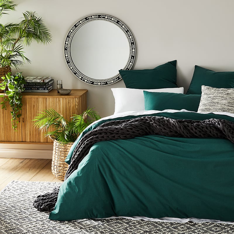 Stonewashed Cotton Lagoon Quilt Cover