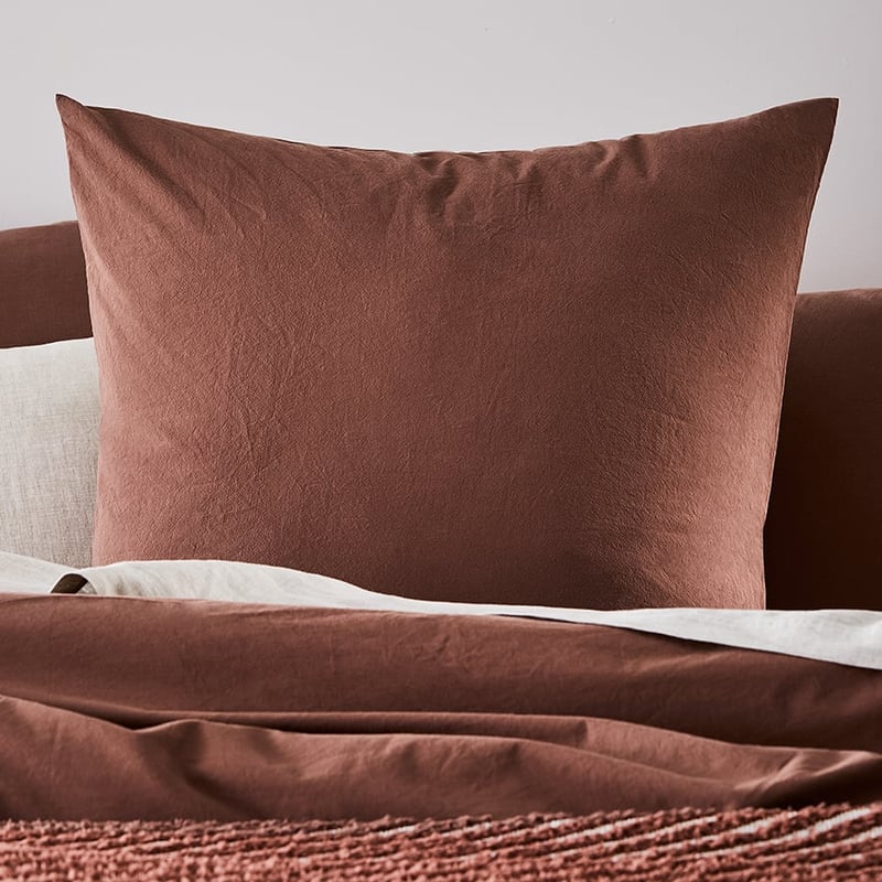 Stonewashed Cotton Mahogany Quilt Cover