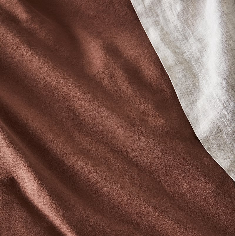 Stonewashed Cotton Mahogany Quilt Cover
