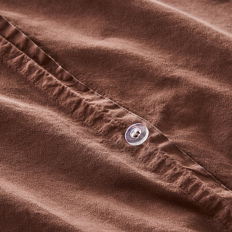 Stonewashed Cotton Mahogany Quilt Cover