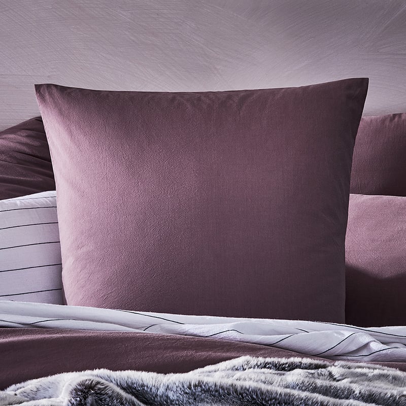 Stonewashed Cotton Mauve Quilt Cover