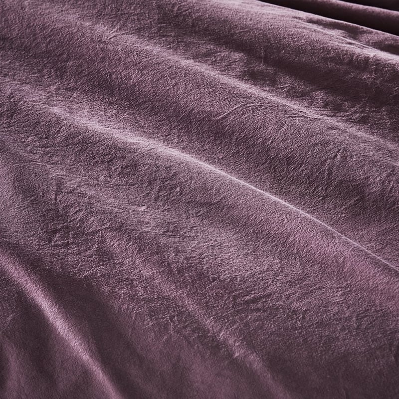 Stonewashed Cotton Mauve Quilt Cover