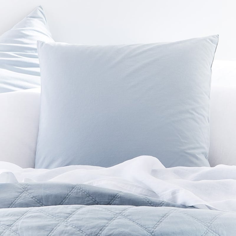 Stonewashed Cotton Powder Blue Quilt Cover