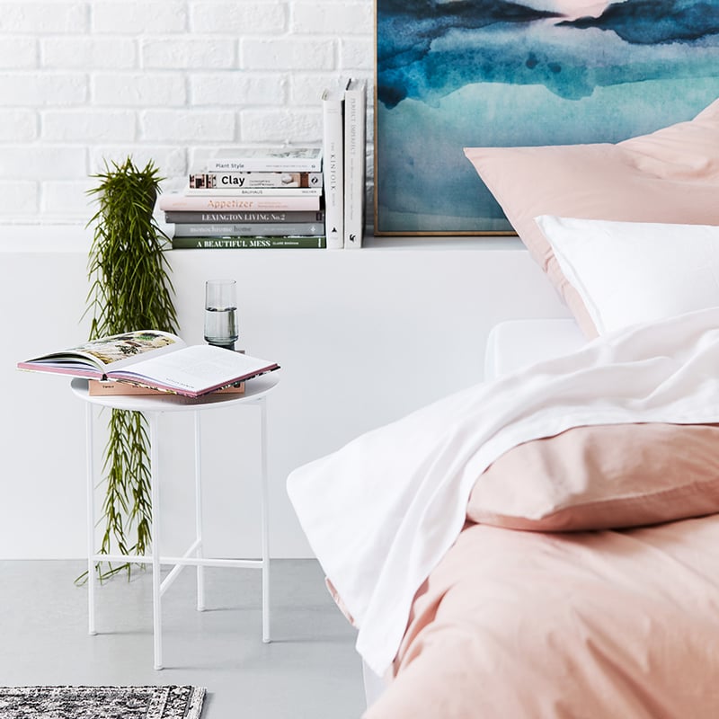 Stonewashed Cotton Quilt Cover Dusty Pink