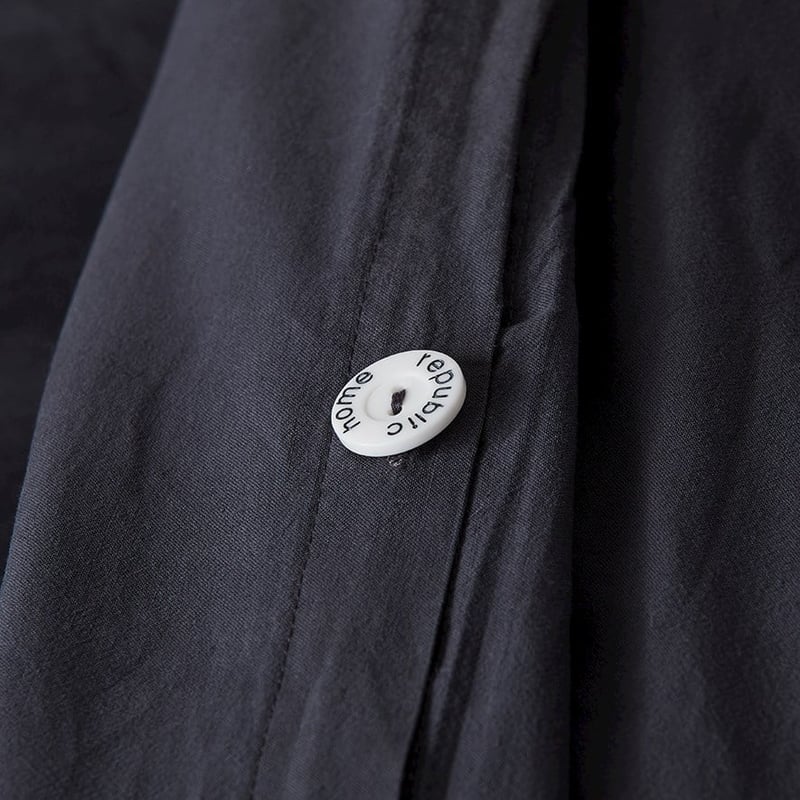 Stonewashed Cotton Charcoal Quilt Cover Separates