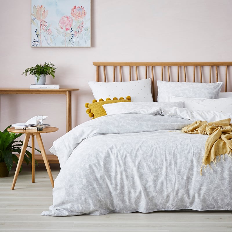 Stonewashed Printed Cotton Quilt Cover Cluster Fern