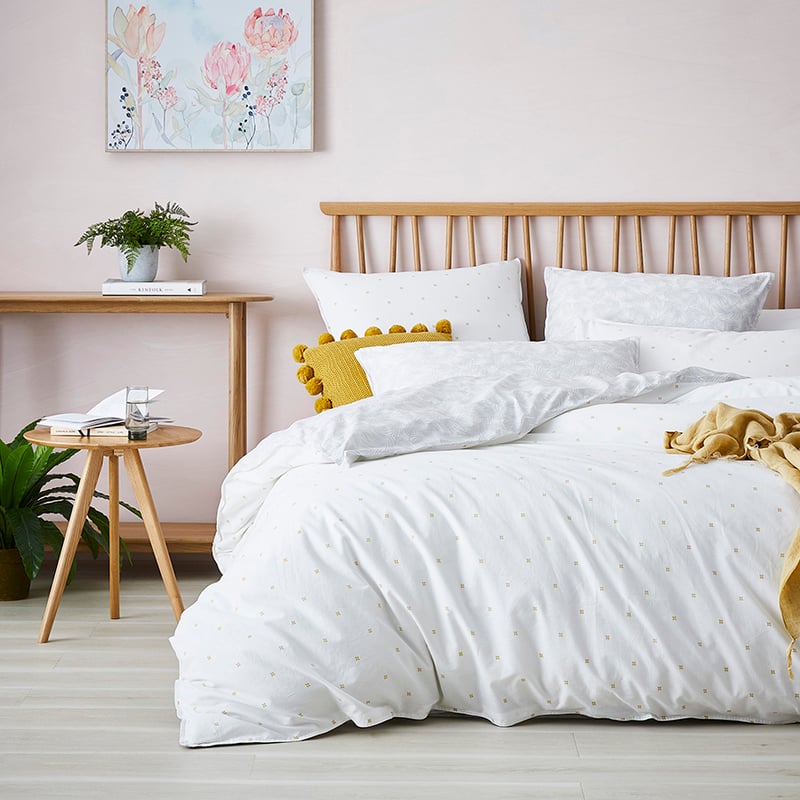 Stonewashed Printed Cotton Quilt Cover Cluster Fern