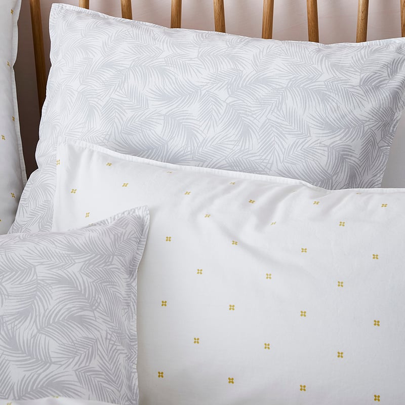 Stonewashed Printed Cotton Quilt Cover Cluster Fern