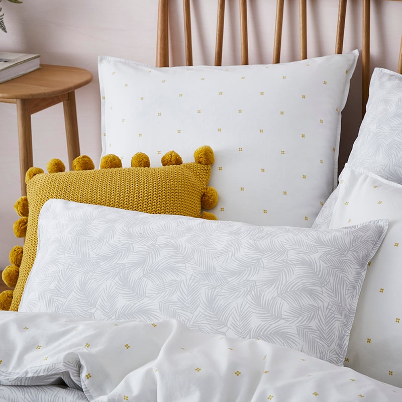 Stonewashed Printed Cotton Quilt Cover Cluster Fern