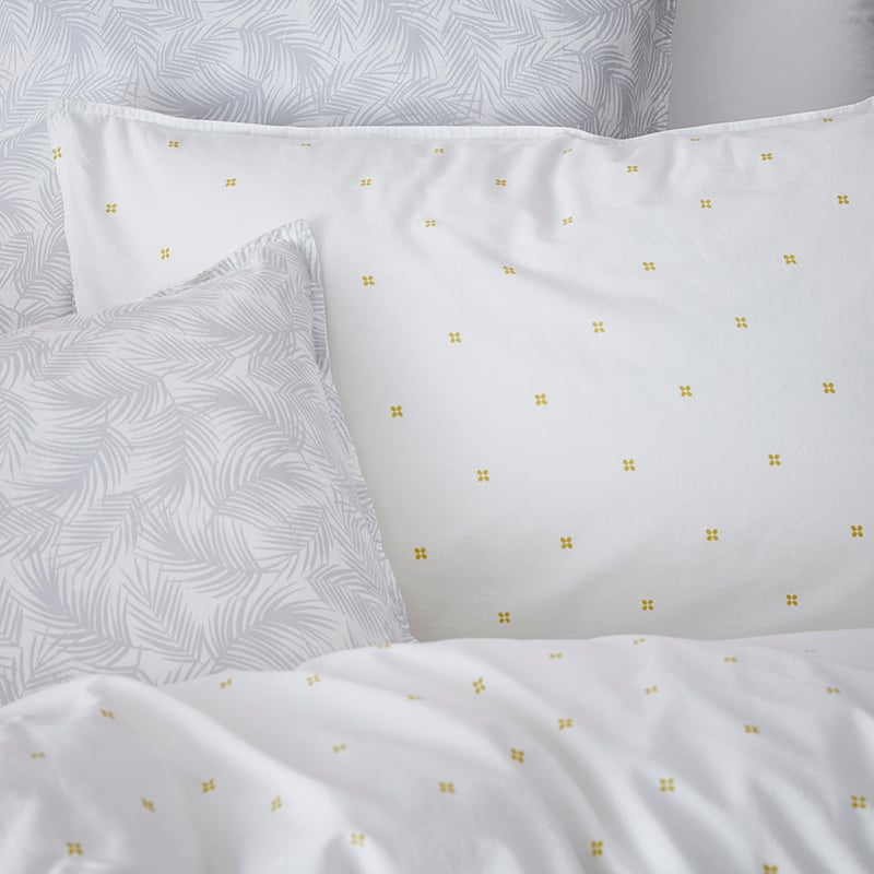 Stonewashed Printed Cotton Quilt Cover Cluster Fern