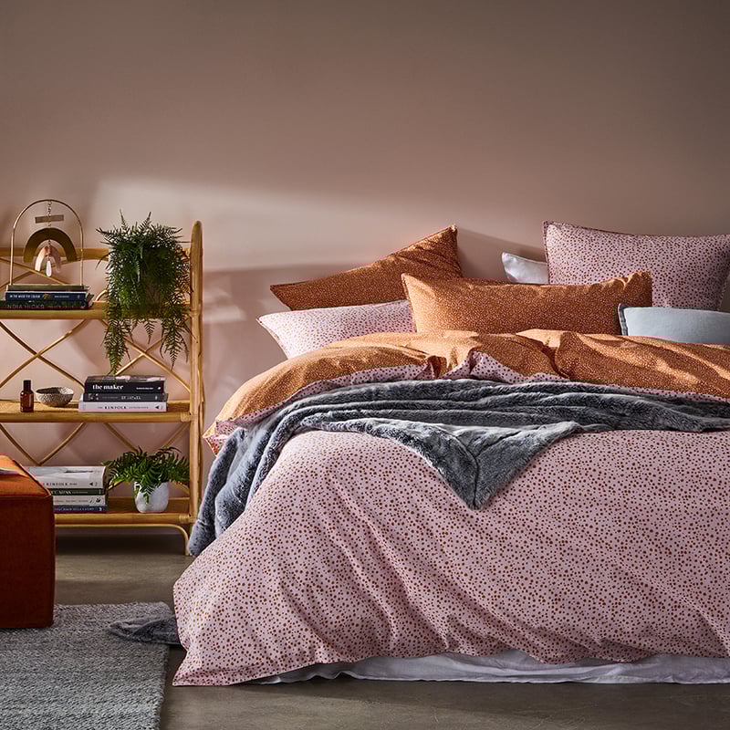 Stonewashed Printed Cotton Desert Spot Quilt Cover
