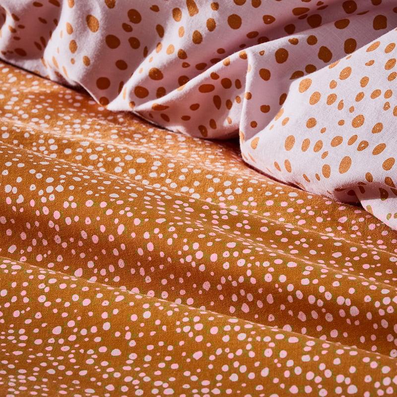 Stonewashed Printed Cotton Desert Spot Quilt Cover