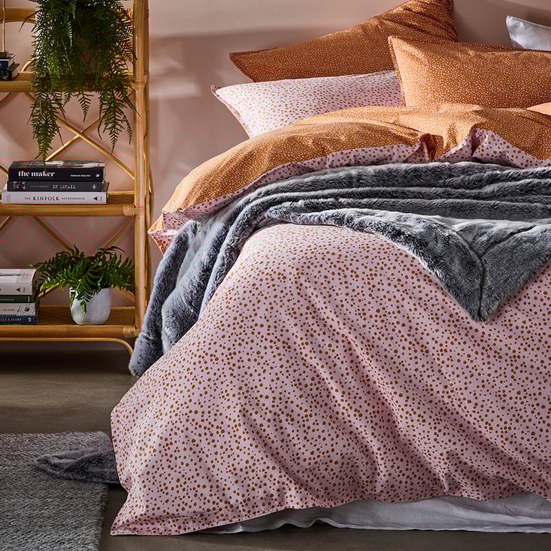 Stonewashed Printed Cotton Desert Spot Quilt Cover
