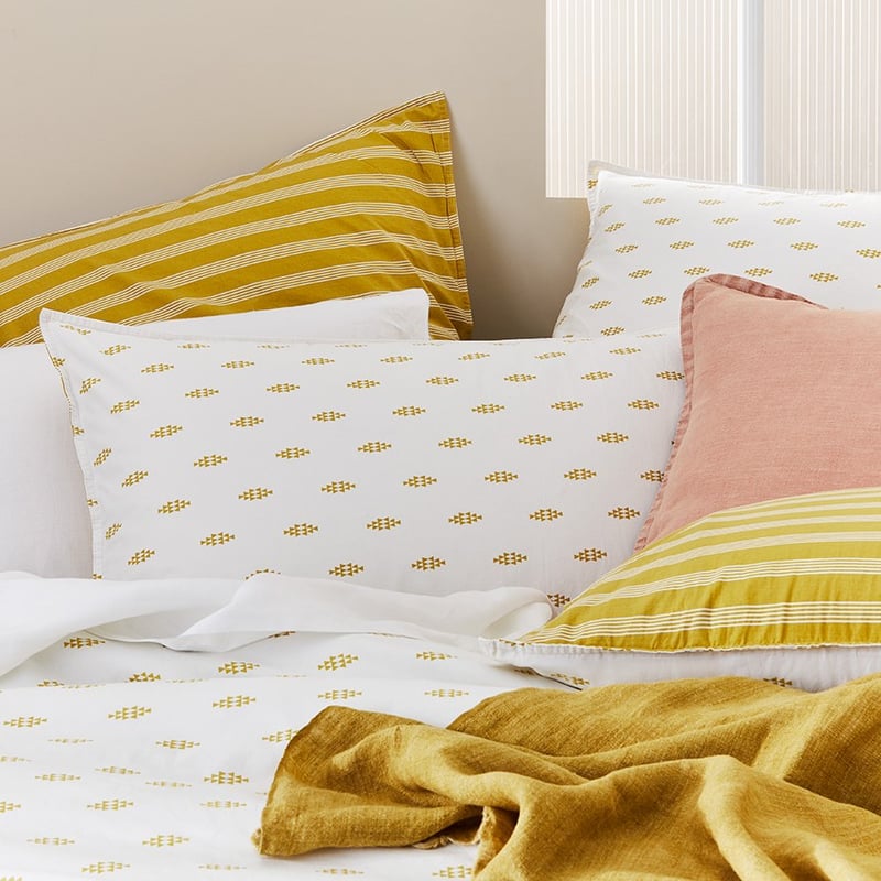 Stonewashed Printed Cotton Flax Triangle Quilt Cover