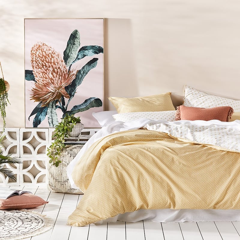 Stonewashed Printed Cotton Flax Woodblock Quilt Cover