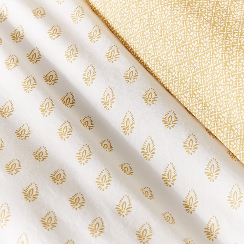 Stonewashed Printed Cotton Flax Woodblock Quilt Cover