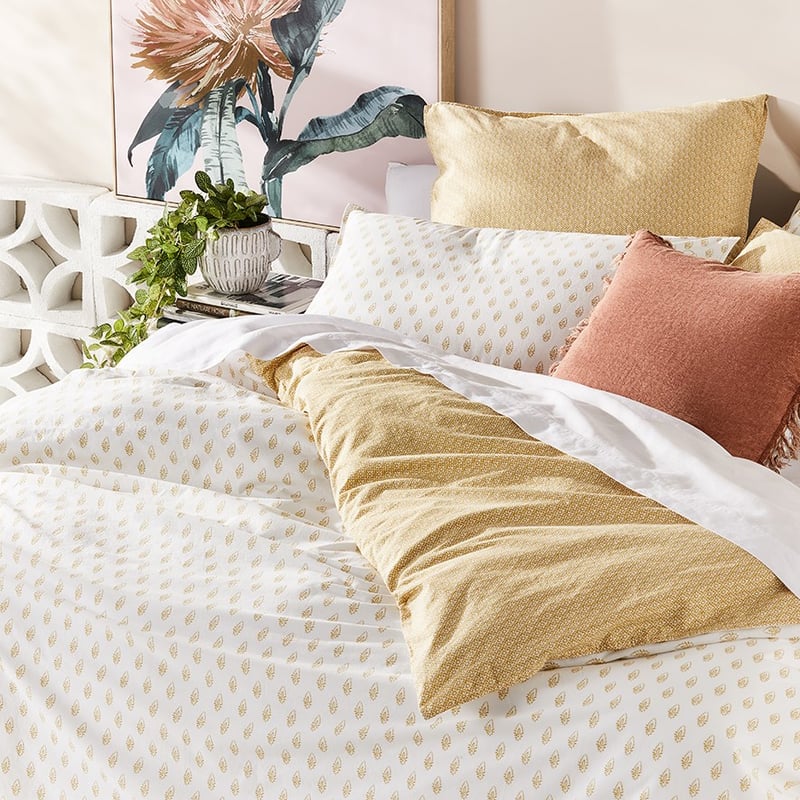 Stonewashed Printed Cotton Flax Woodblock Quilt Cover