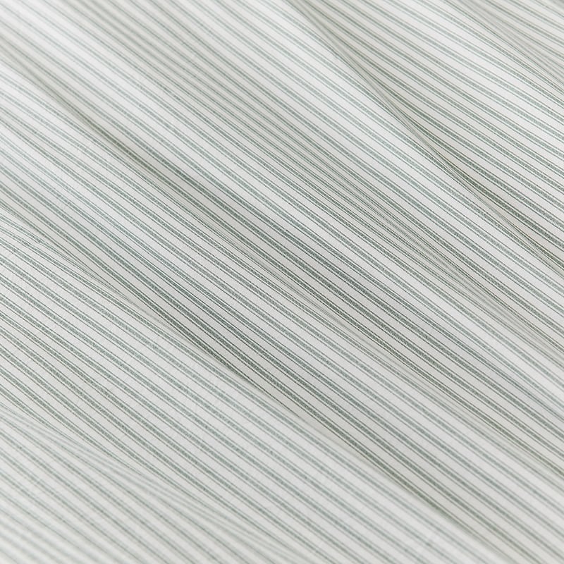 Stonewashed Printed Cotton Greenery Stripe Quilt Cover