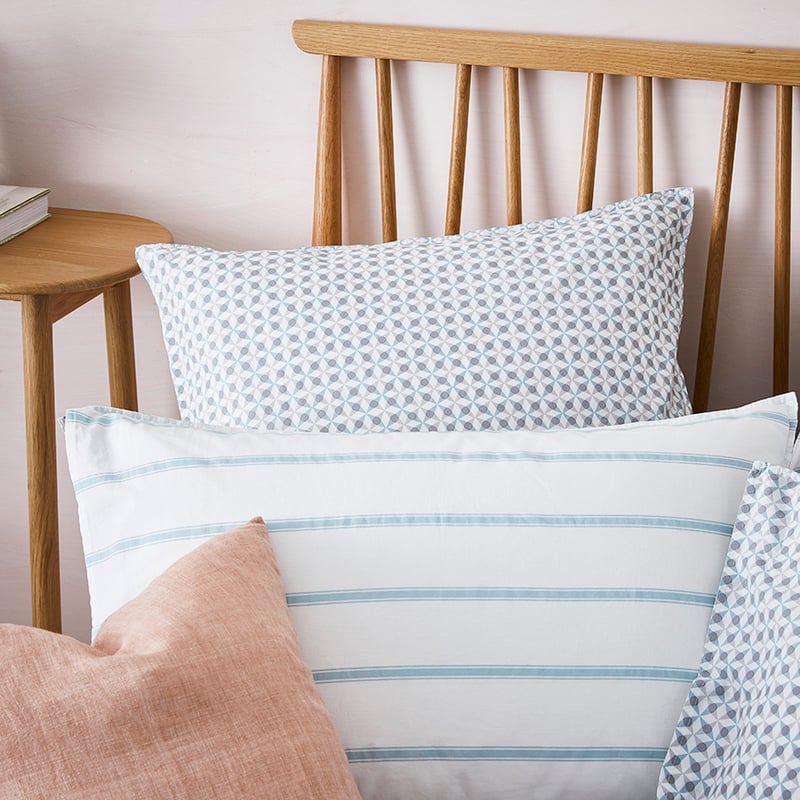 Stonewashed Printed Cotton Quilt Cover Kalido Stripe
