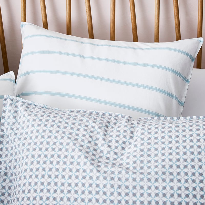 Stonewashed Printed Cotton Quilt Cover Kalido Stripe