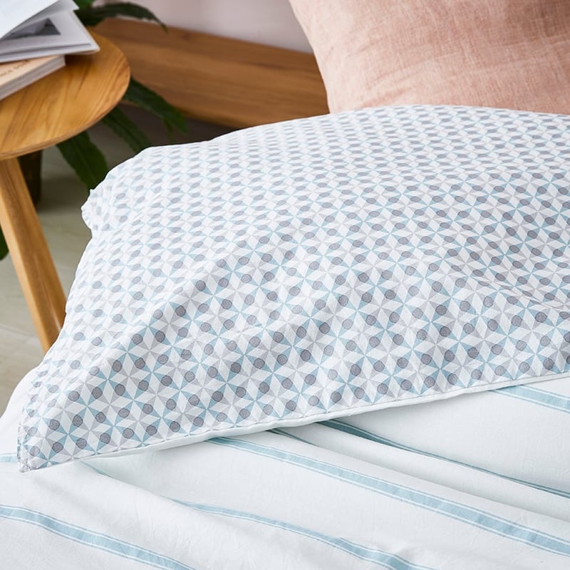 Stonewashed Printed Cotton Quilt Cover Kalido Stripe