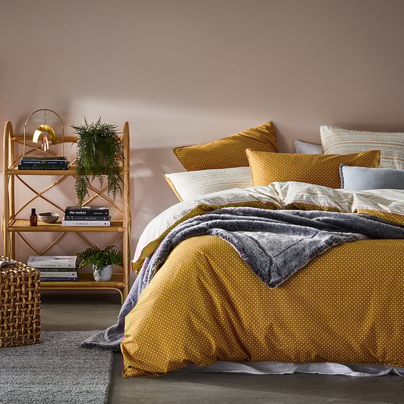 Stonewashed Printed Cotton Spice Henna Quilt Cover