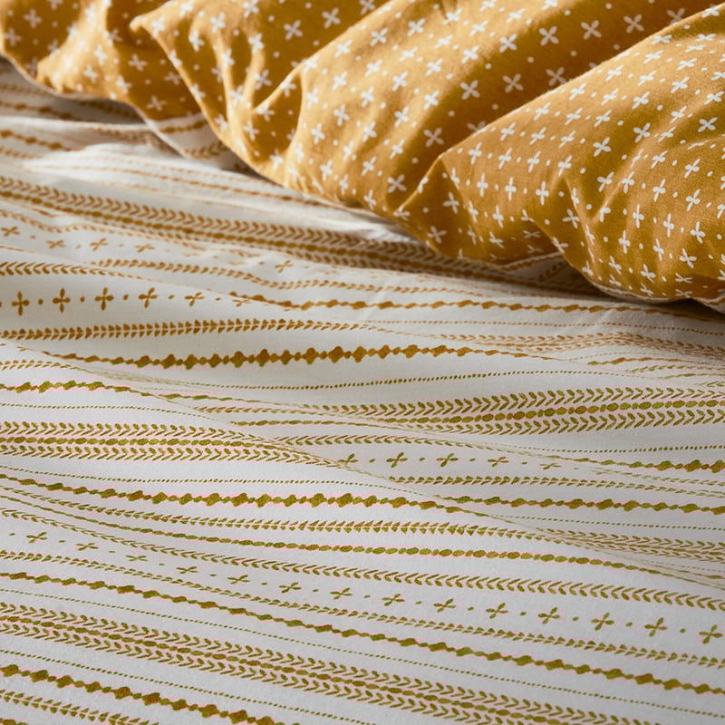 Stonewashed Printed Cotton Spice Henna Quilt Cover