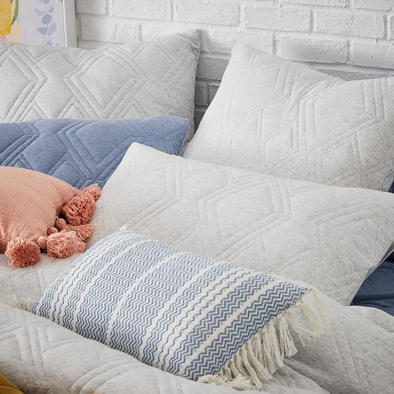 Jaxon Quilted Jersey Quilt Cover Cloud