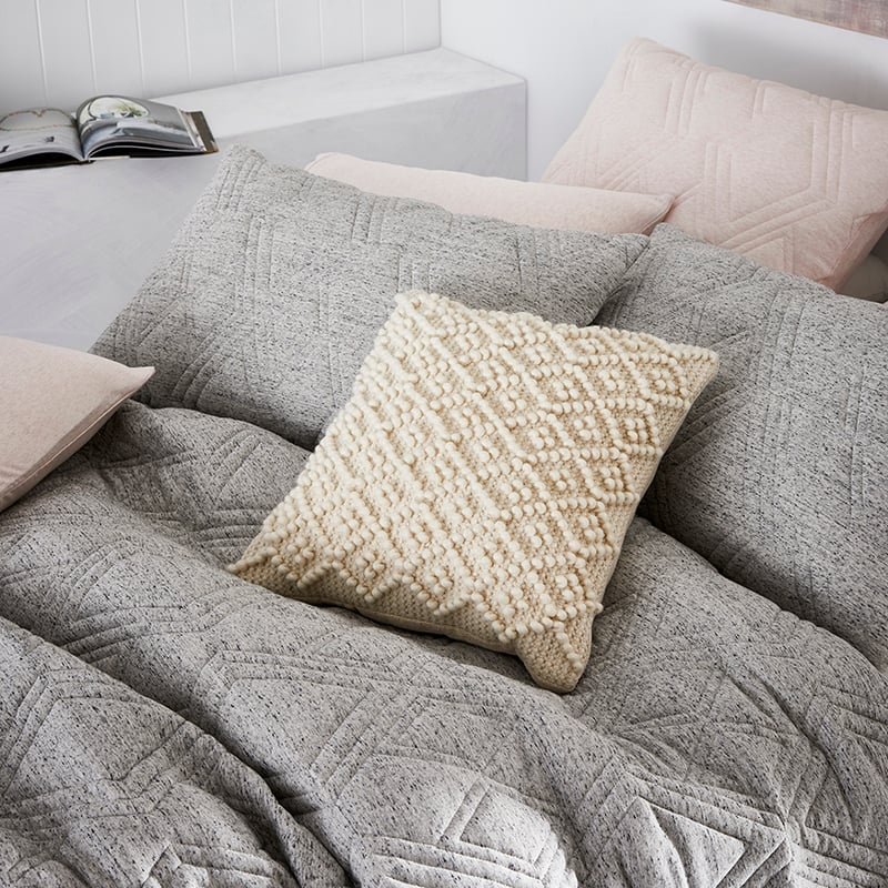 Jaxon Quilted Jersey Quilt Cover Dark Marble