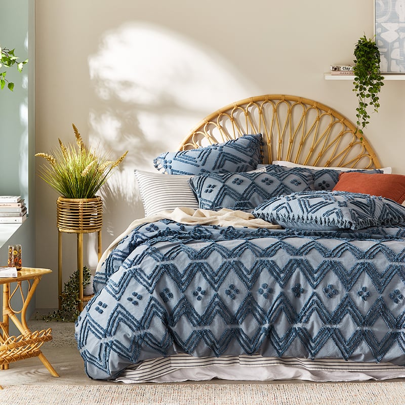 Kerela Storm Blue Quilt Cover