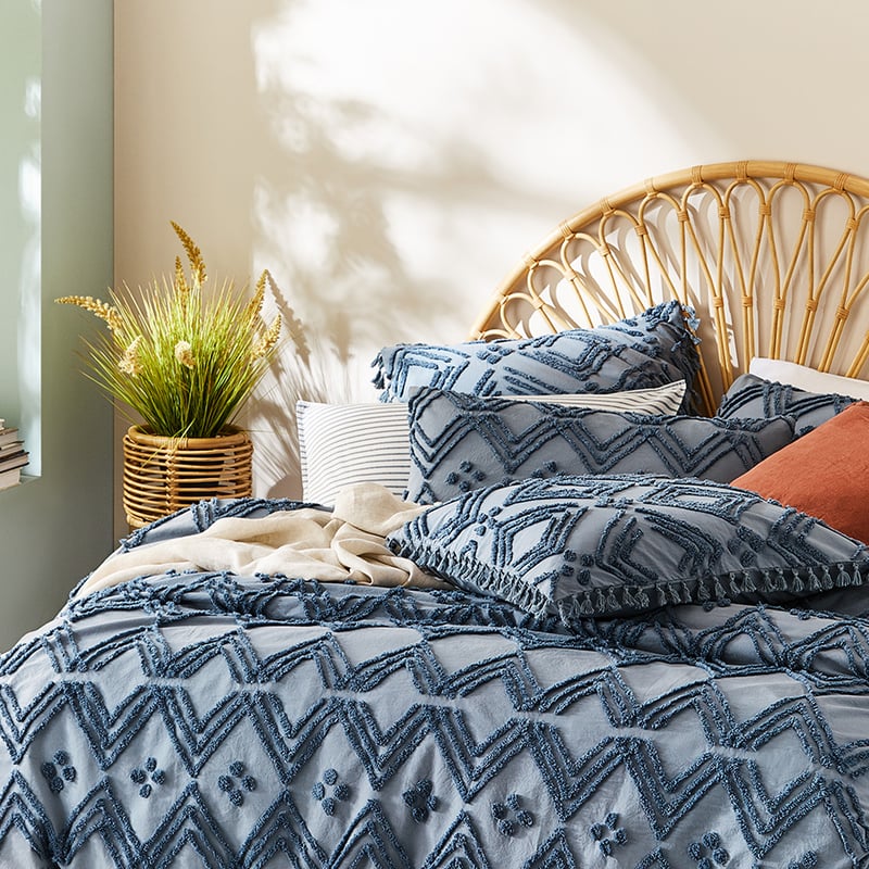 Kerela Storm Blue Quilt Cover