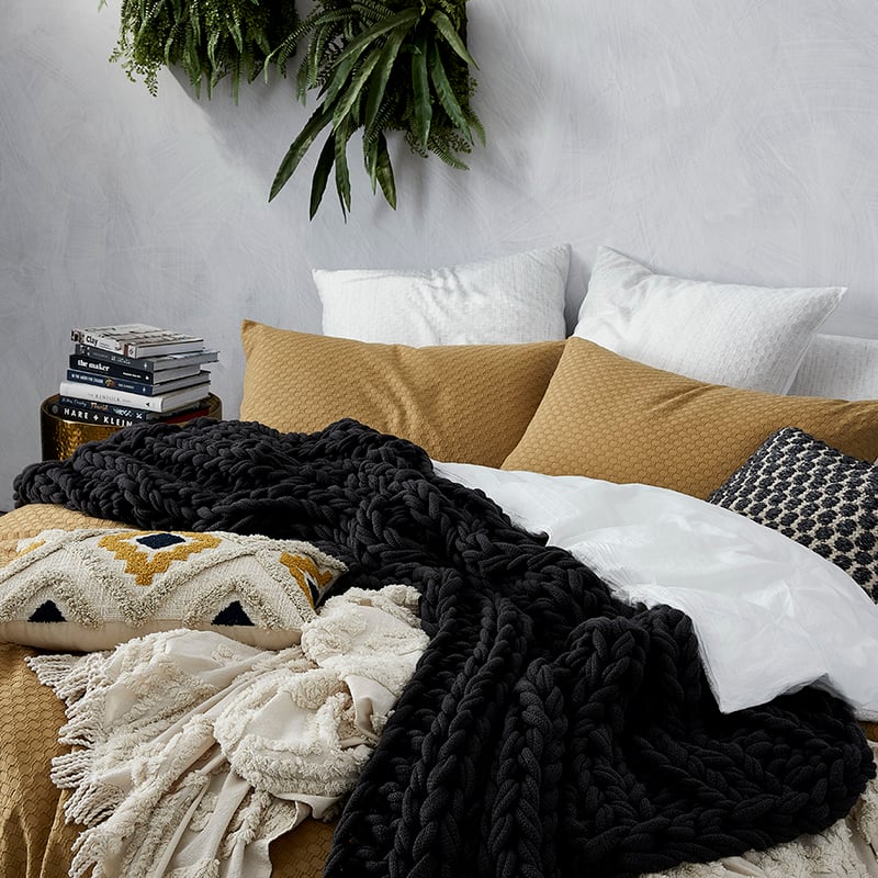 Hamilton Quilt Cover Set Mustard