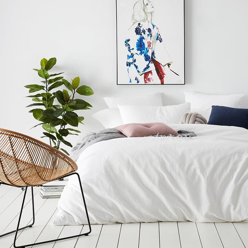 Hamilton Quilt Cover Set White