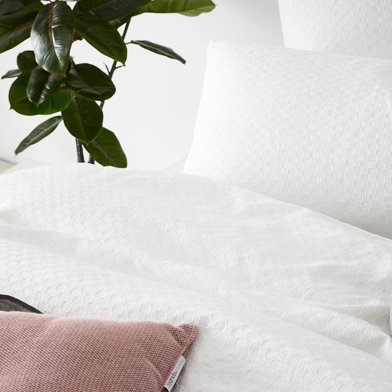 Hamilton Quilt Cover Set White