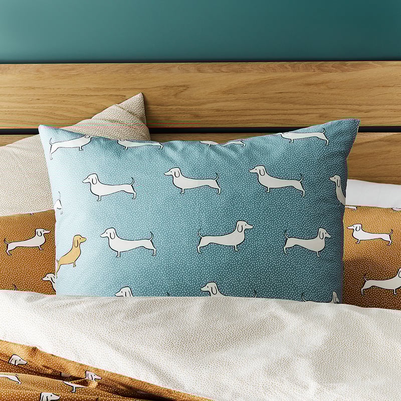 Dachshund Ochre Quilt Cover Set