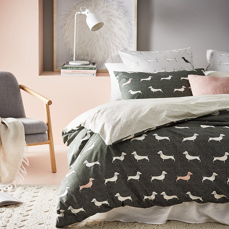 Dachshund Olive Quilt Cover Set
