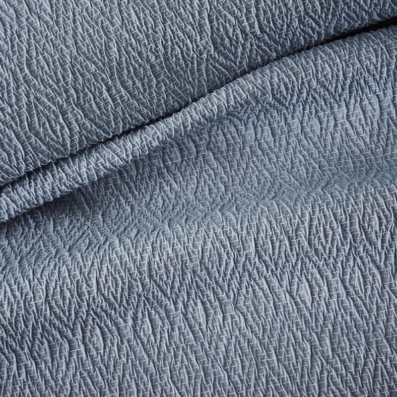 Harlow Quilt Cover Set in Steel Blue