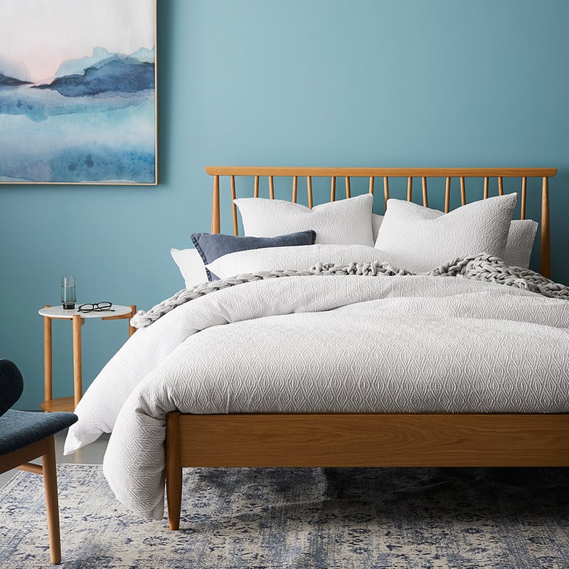 Harlow Quilt Cover Set in White