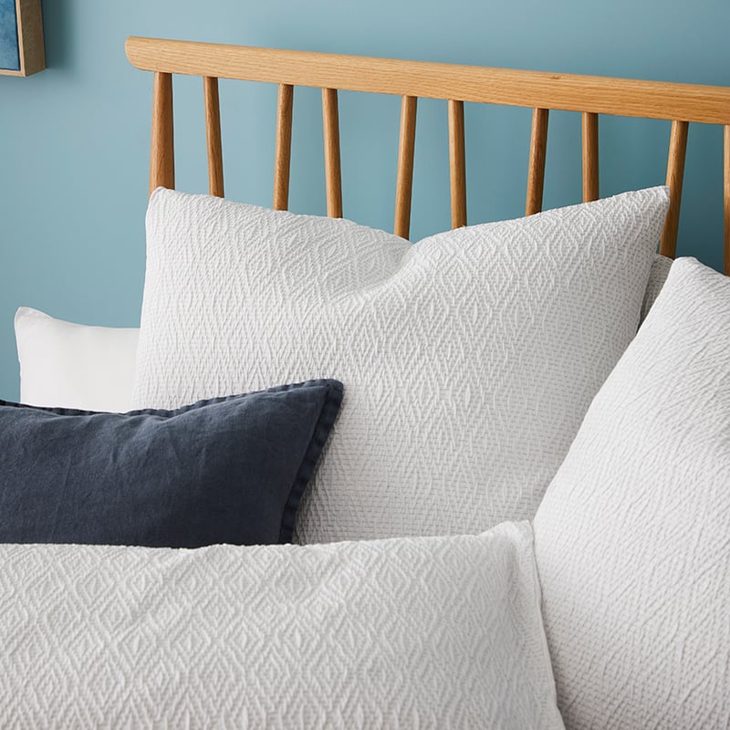 Harlow Quilt Cover Set in White