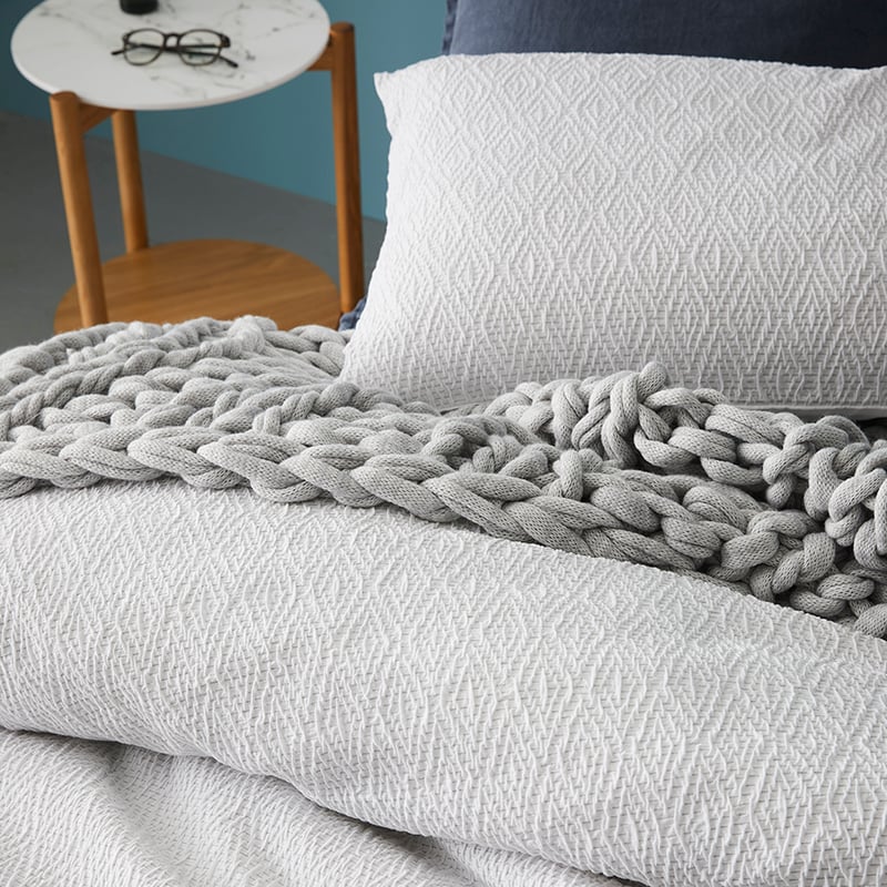 Harlow Quilt Cover Set in White