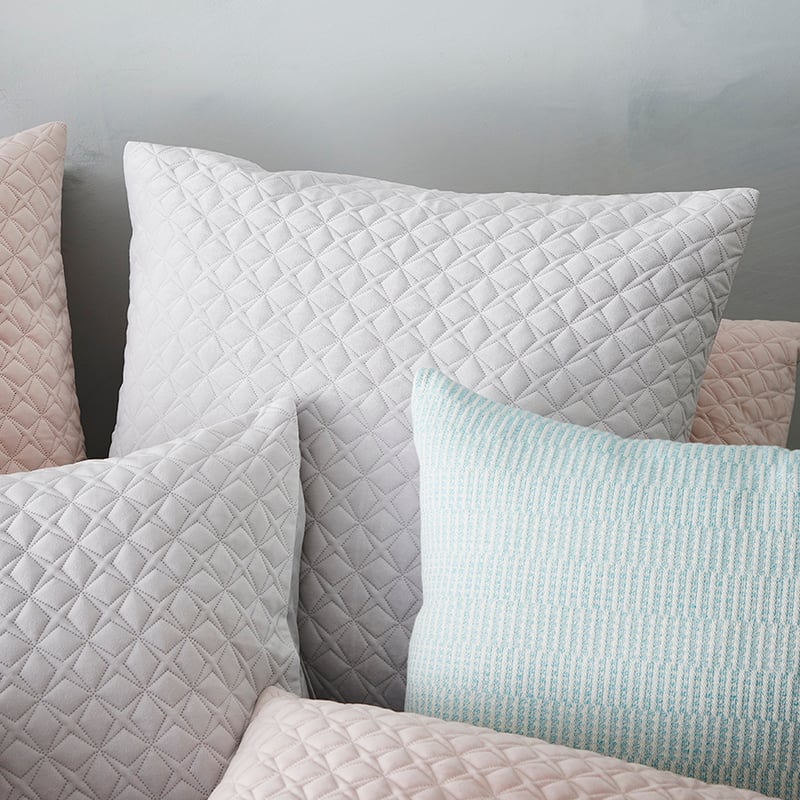 Duke Quilted Velvet Quilt Cover Silver