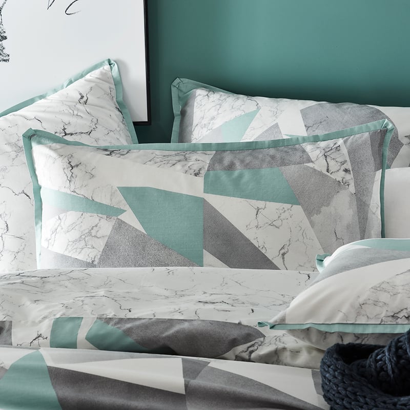 Calcutta Sage Marble Print Quilt Cover Set