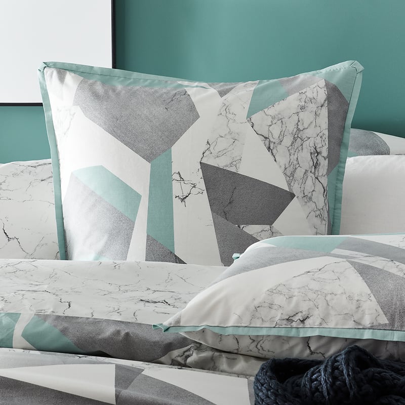 Calcutta Sage Marble Print Quilt Cover Set