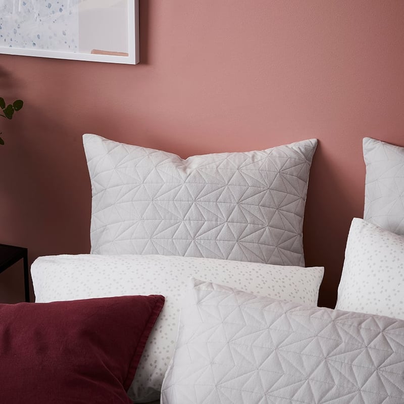 Fleck Flannelette Quilted Quilt Cover Set Silver
