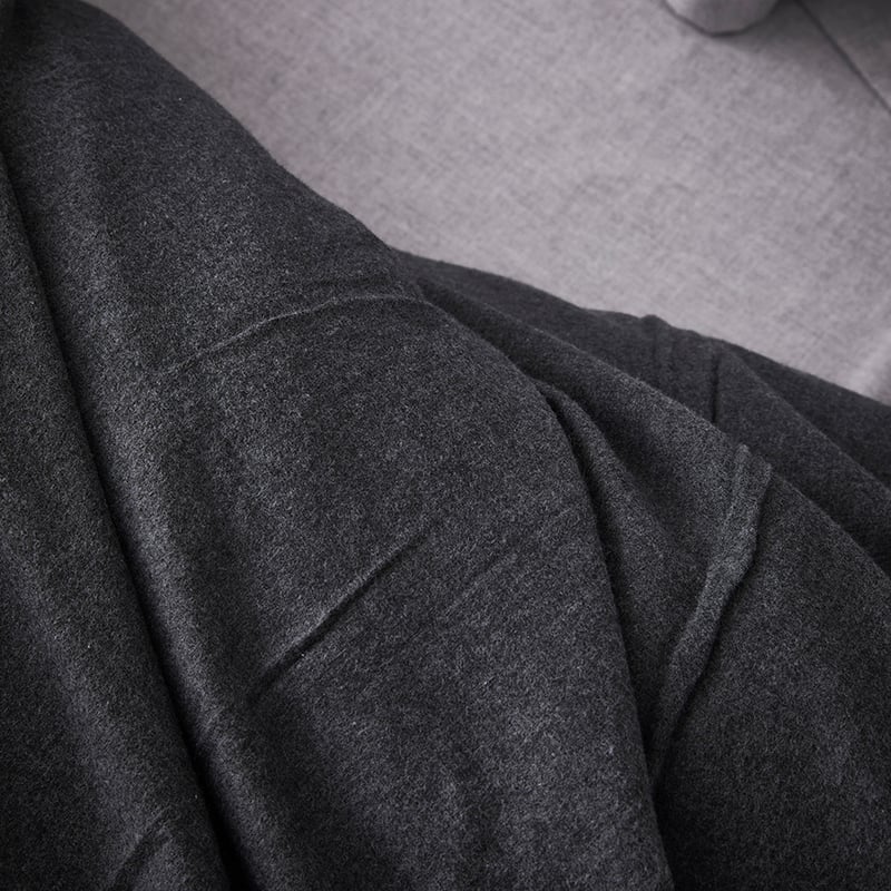 Super Soft Brushed Flannelette Quilt Cover Silver & Charcoal