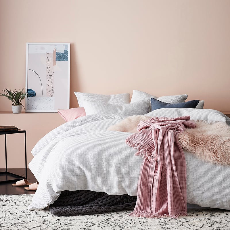 European Collection Erskine Stripe Quilt Cover Natural