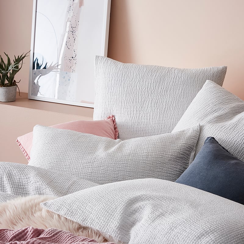 European Collection Erskine Stripe Quilt Cover Natural