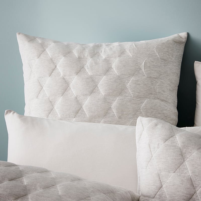 Cordon Quilted Jersey Quilt Cover Cloud