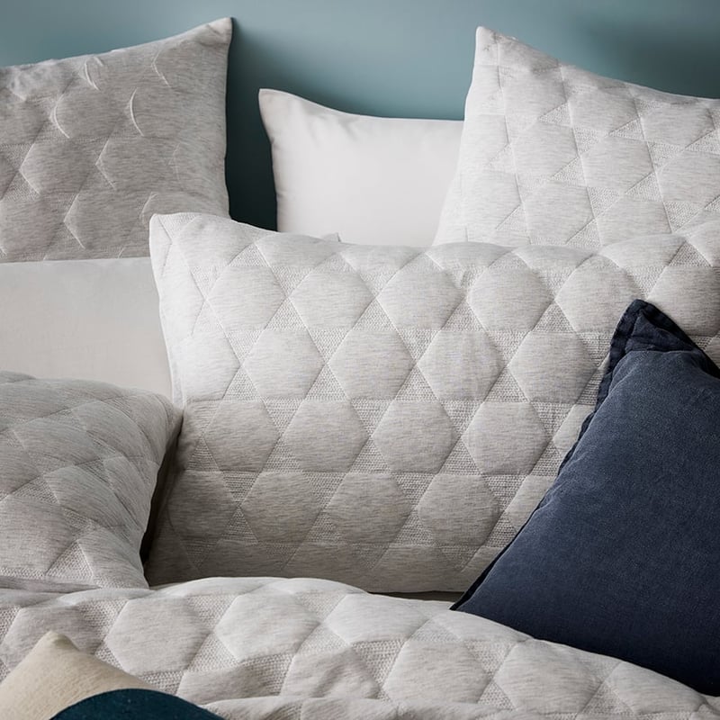 Cordon Quilted Jersey Quilt Cover Cloud